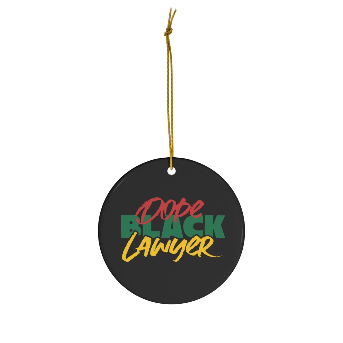 Dope Black Lawyer Christmas Tree Ornament