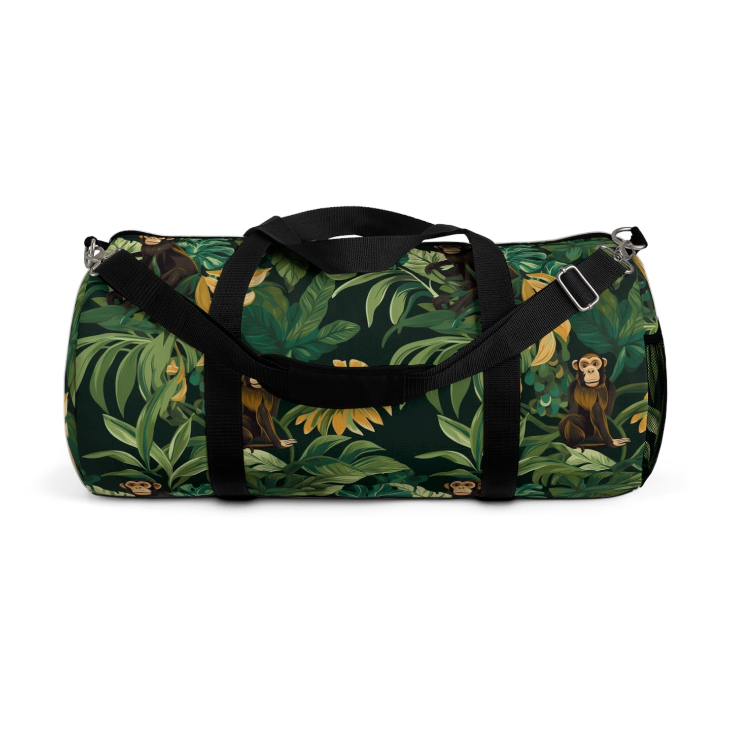 Jungle Safari Duffle Bag, Exotic Animals, Green Leaves, Monkey's Children's Overnight Bag