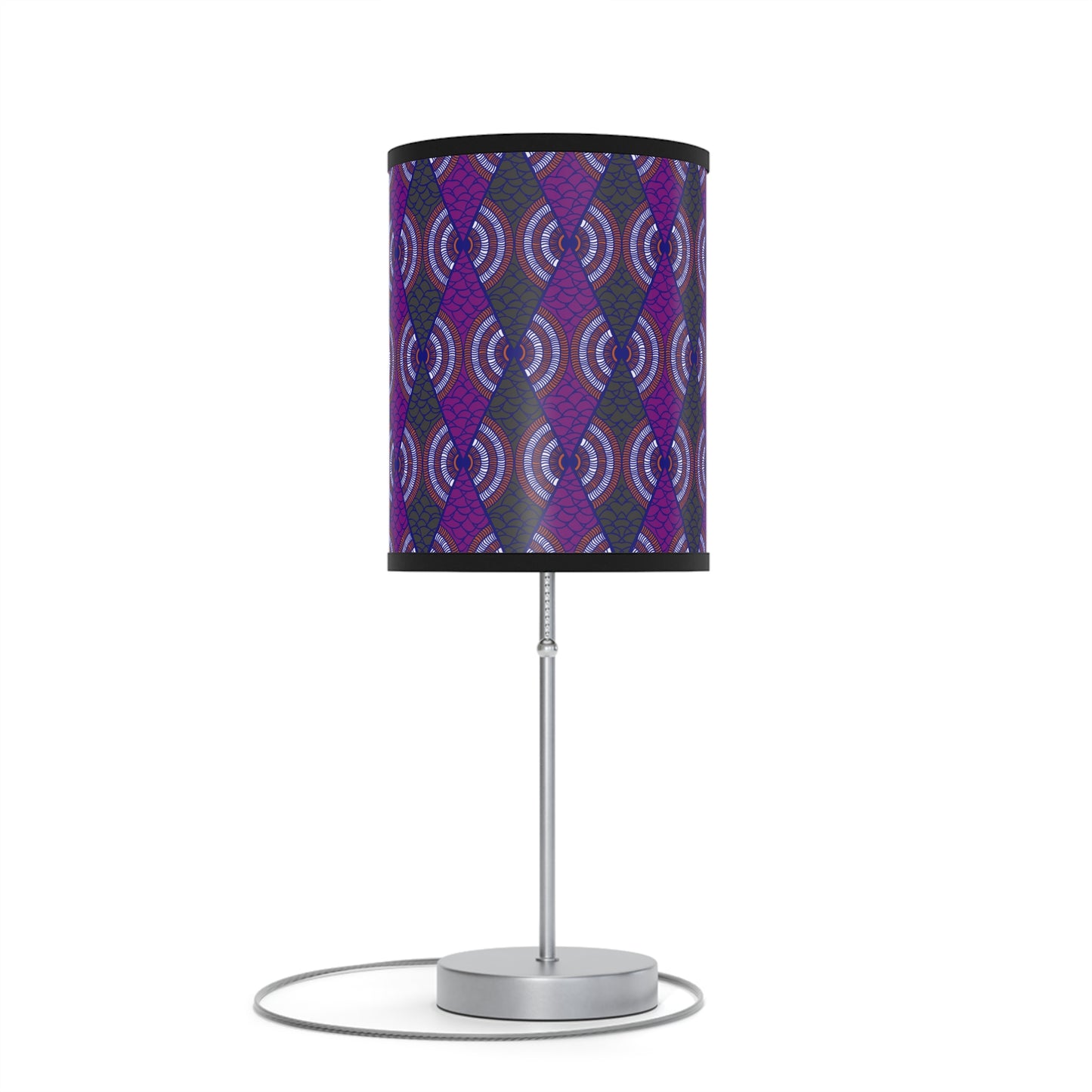 African Wax Print African Ankara Print Lamp on a Stand African Home Decor Purple African Print