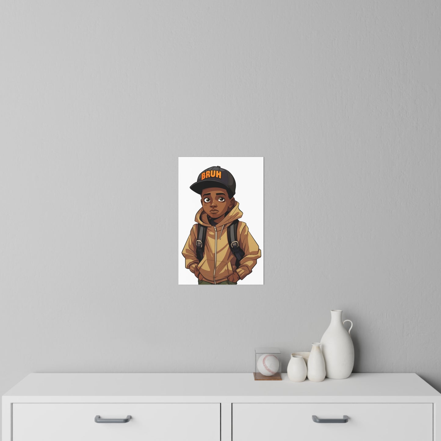 Large Bruh Wall Poster, Bruh Themed Room Decor, Teen Room Decor