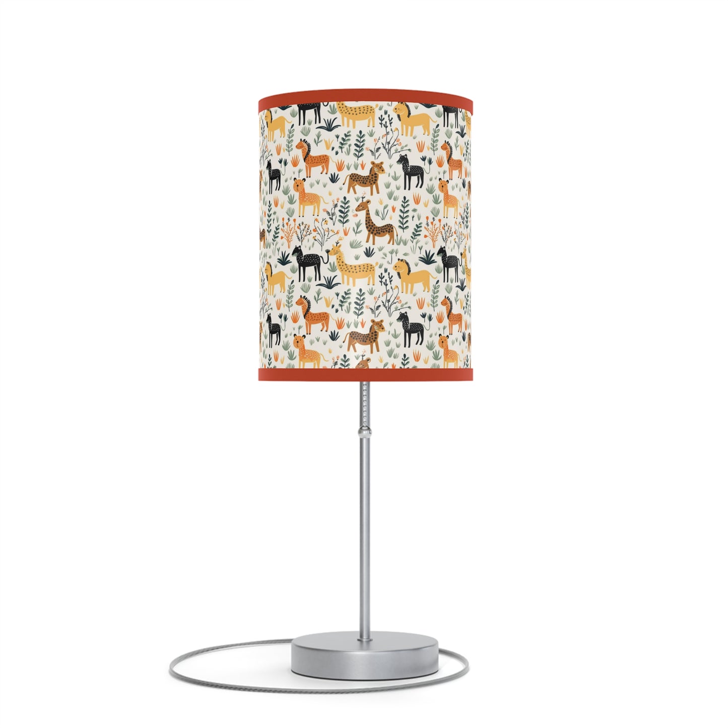 Safari Animal Themed Table Lamp, Children's Jungle Theme Room Decor