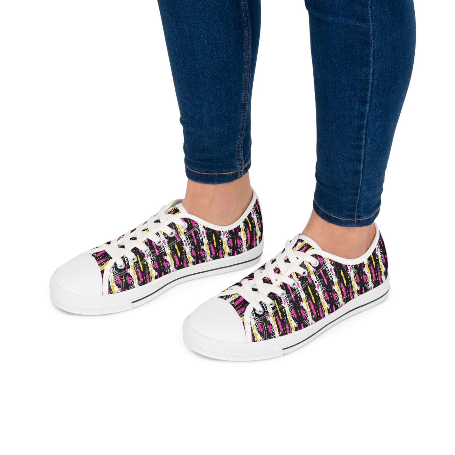 Women's Abstract Print Sneakers, Artistic Footwear