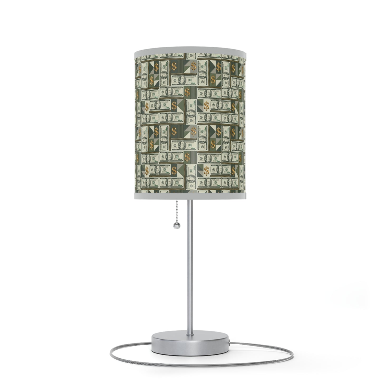 Money Print Lamp, 100 Dollar Bill Lamp on a Stand Home Decor Print