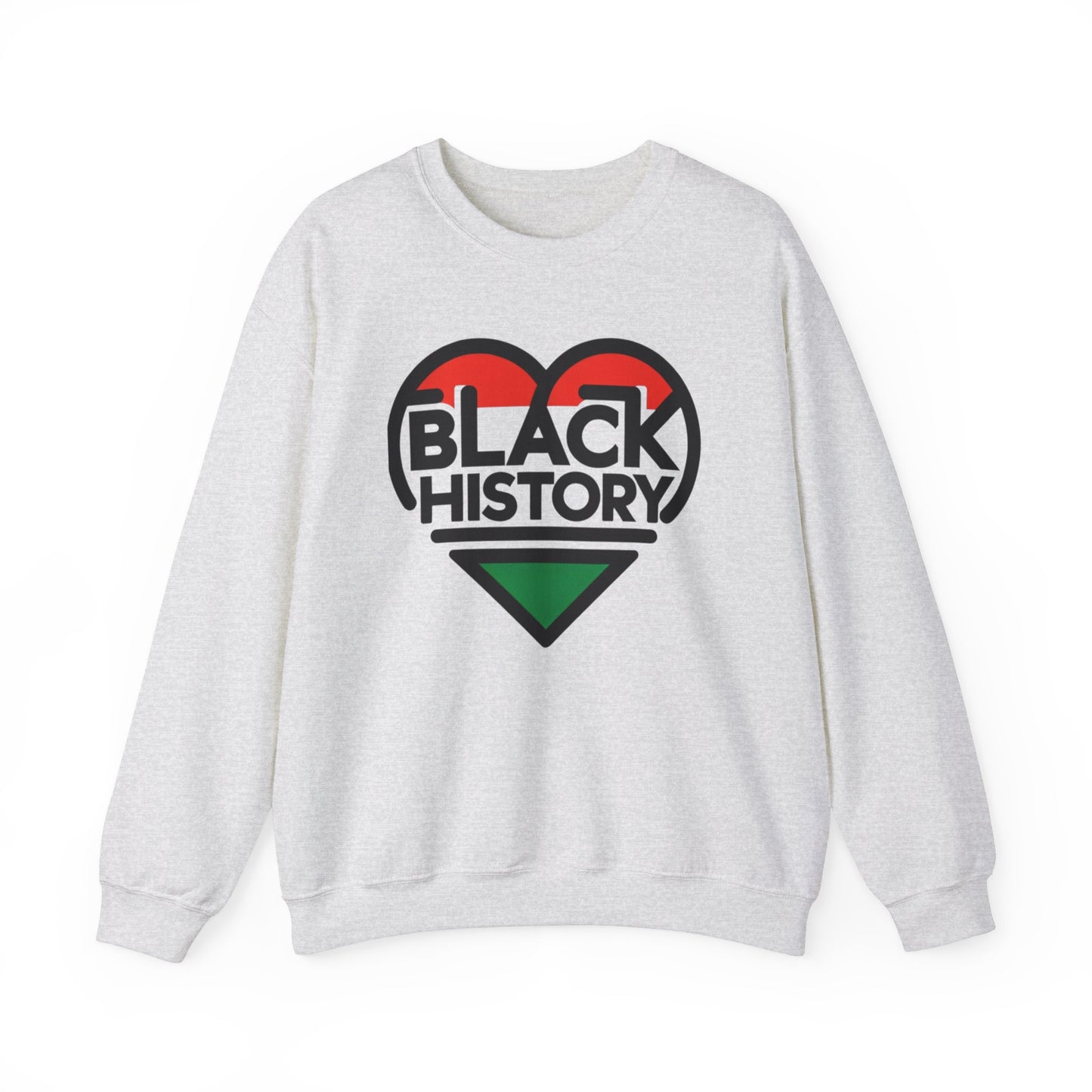 Love Black History Month Unisex Crewneck Sweatshirt,  Heart Black History Sweater