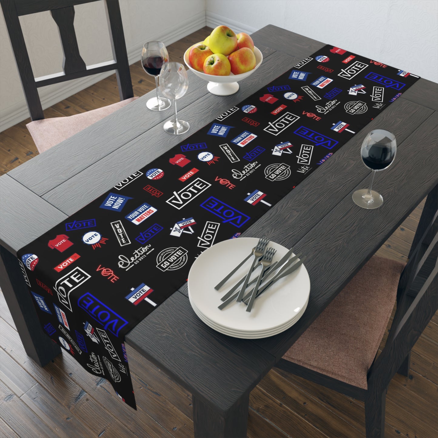 2024 Election Campaign-Inspired Table Runner: Sophisticated Political Dining Decor