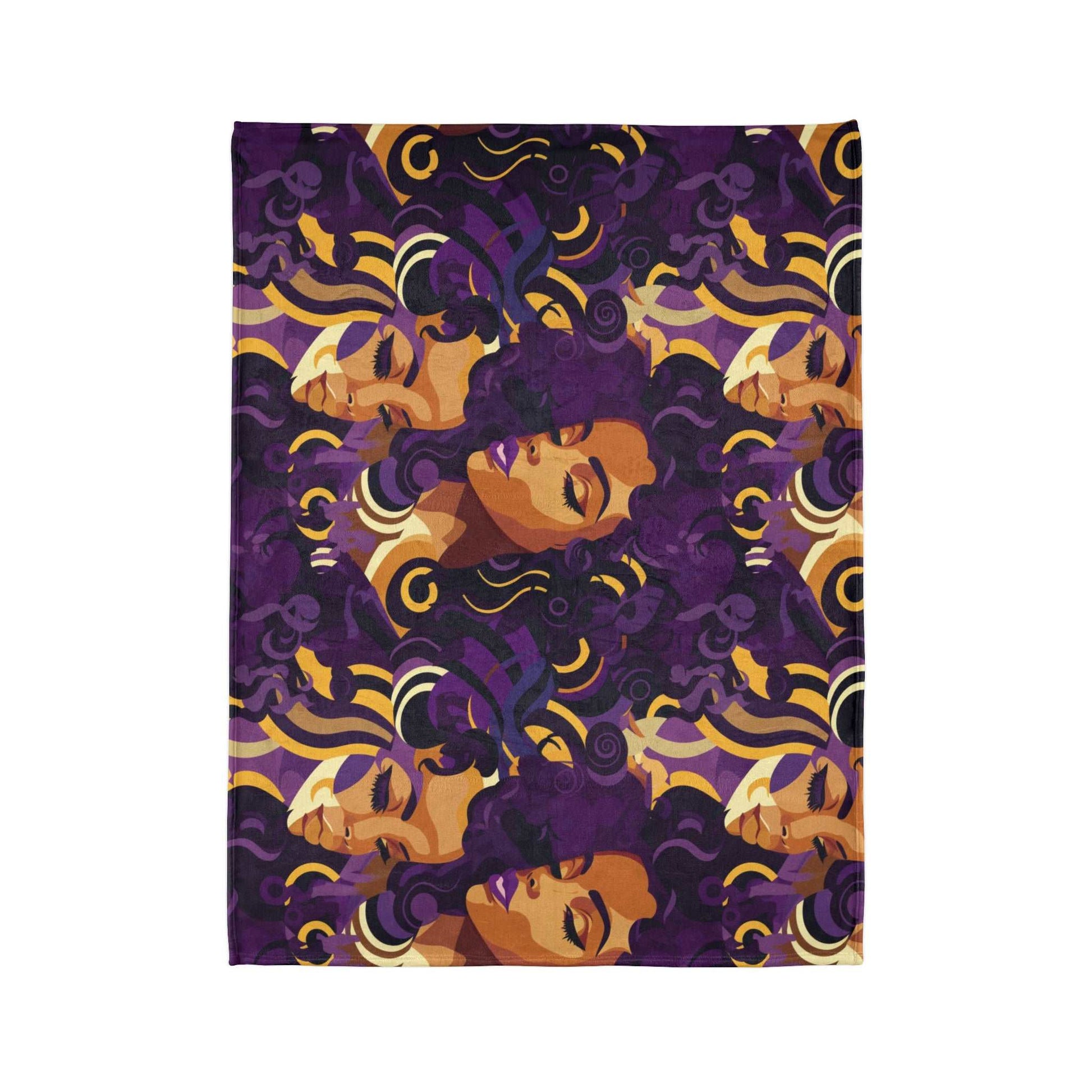 African American Woman Pop Art Black Doll Inspired Throw Cover