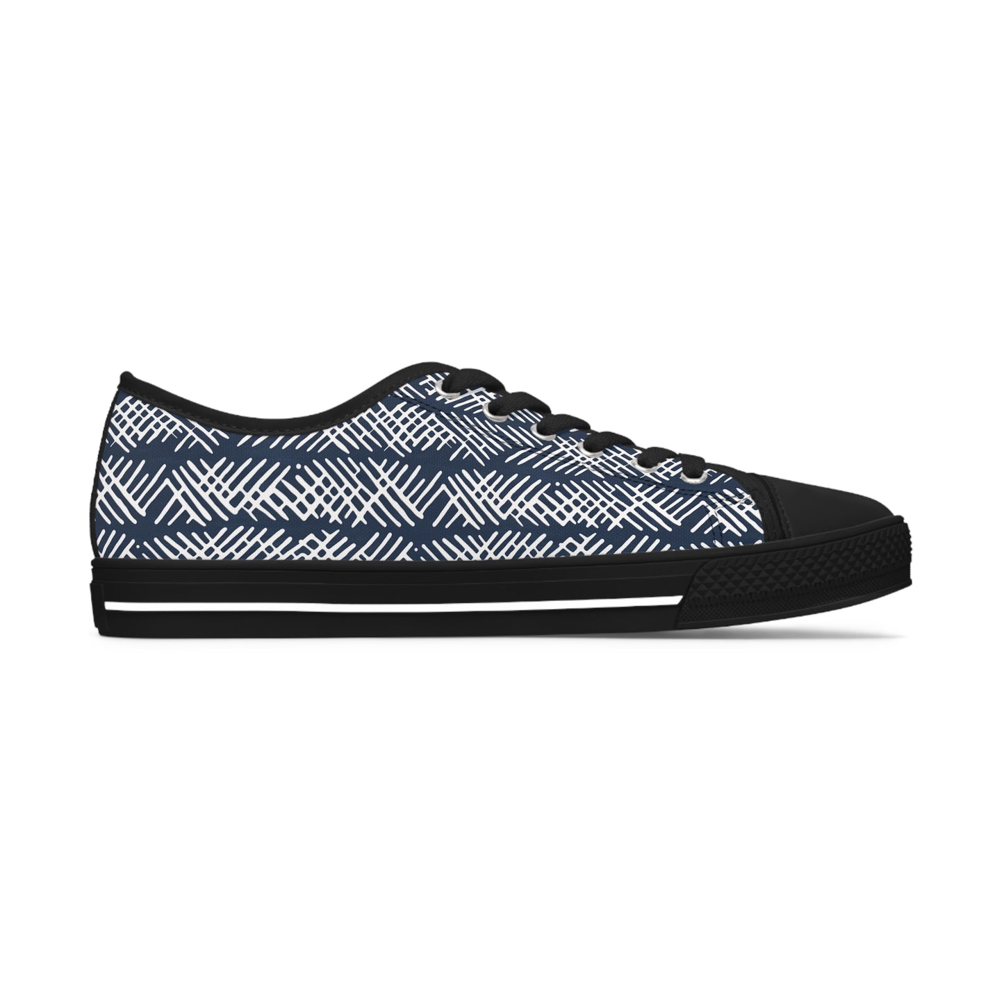 African Mud Cloth Pattern Women's Low Top Shoes,  Tribal Art Low Top Shoes