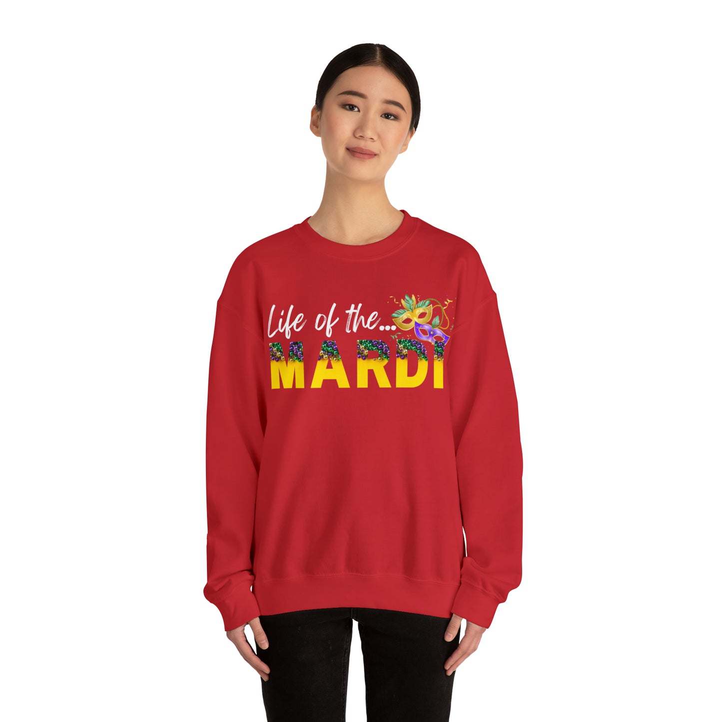 Life Of The Mardi Gras Unisex Mardi Gras Crewneck Sweatshirt