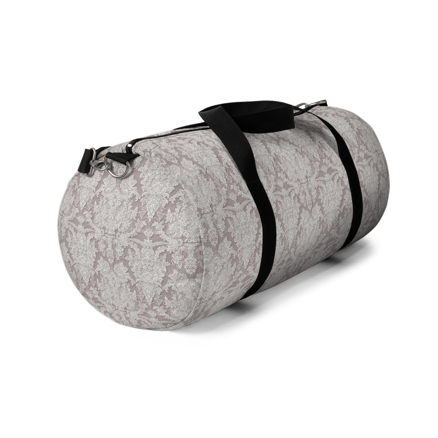 Chic Bridal Lace-Print Duffel Bag, Bridal Shower Gift, Feminine Lace Print Travel Bag