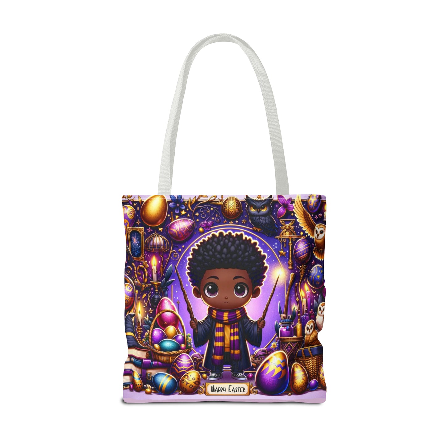 Easter Tote Bag for Wizardry Fans, AfroCentric Easter Bag, Easter Fantasy Wizardry Tote Bag,