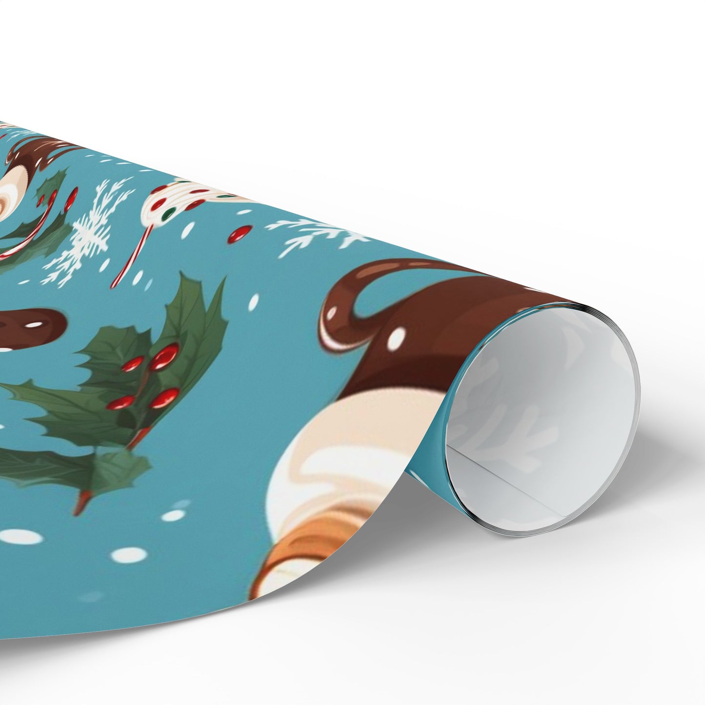 Coffee Latte Lover Christmas Wrapping Paper - Caffeine-themed Gift Wrap, Seasonal Coffee Decor, Barista Gift Wrap