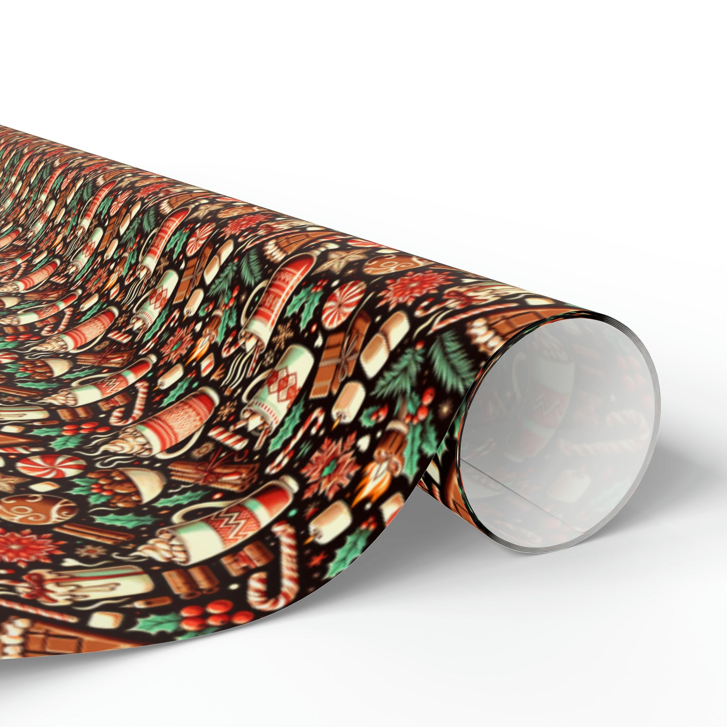 Espresso Themed Christmas Wrapping Paper, Caffeine Wrapping Paper