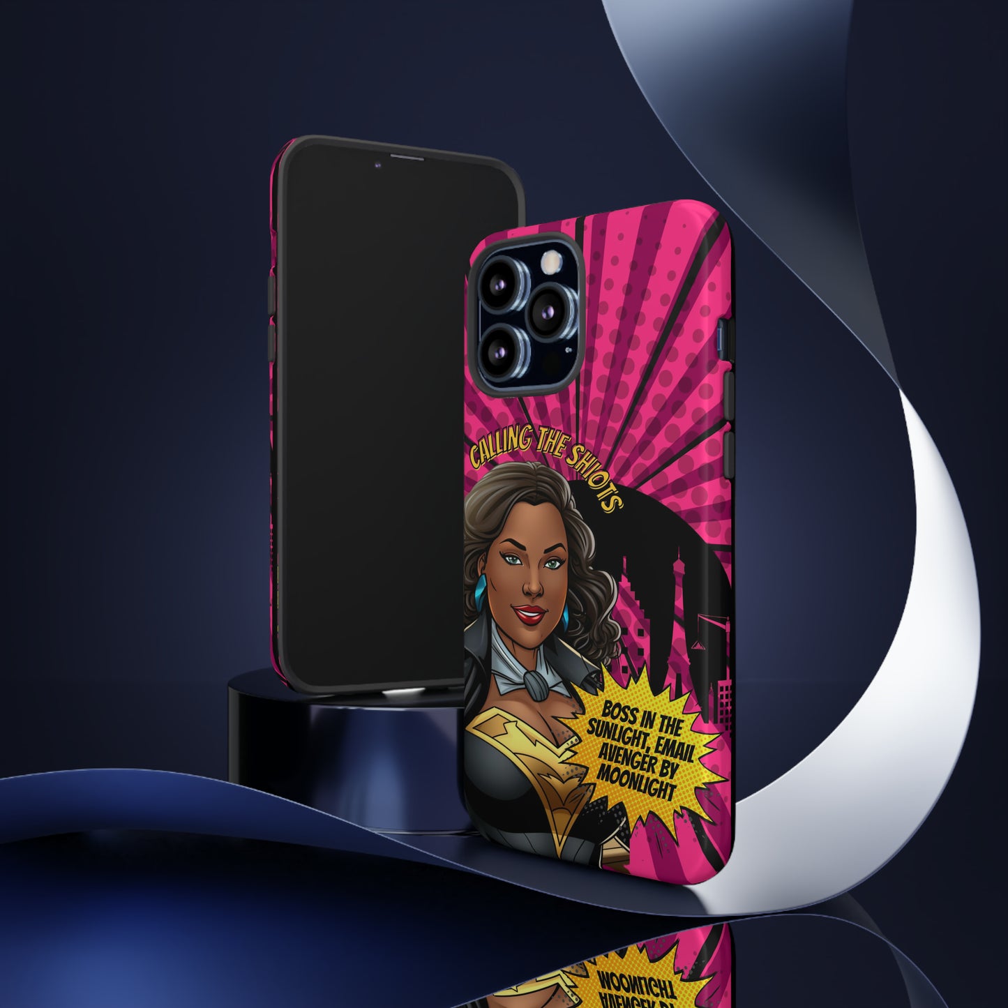 Black Woman Superhero iPhone Comic Book Style Phone Case