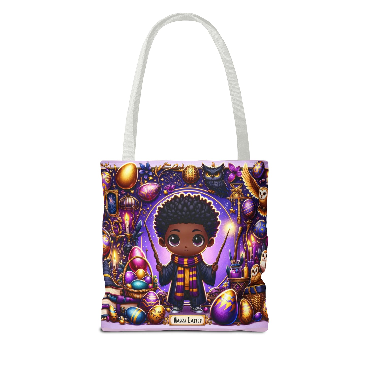 Easter Tote Bag for Wizardry Fans, AfroCentric Easter Bag, Easter Fantasy Wizardry Tote Bag,