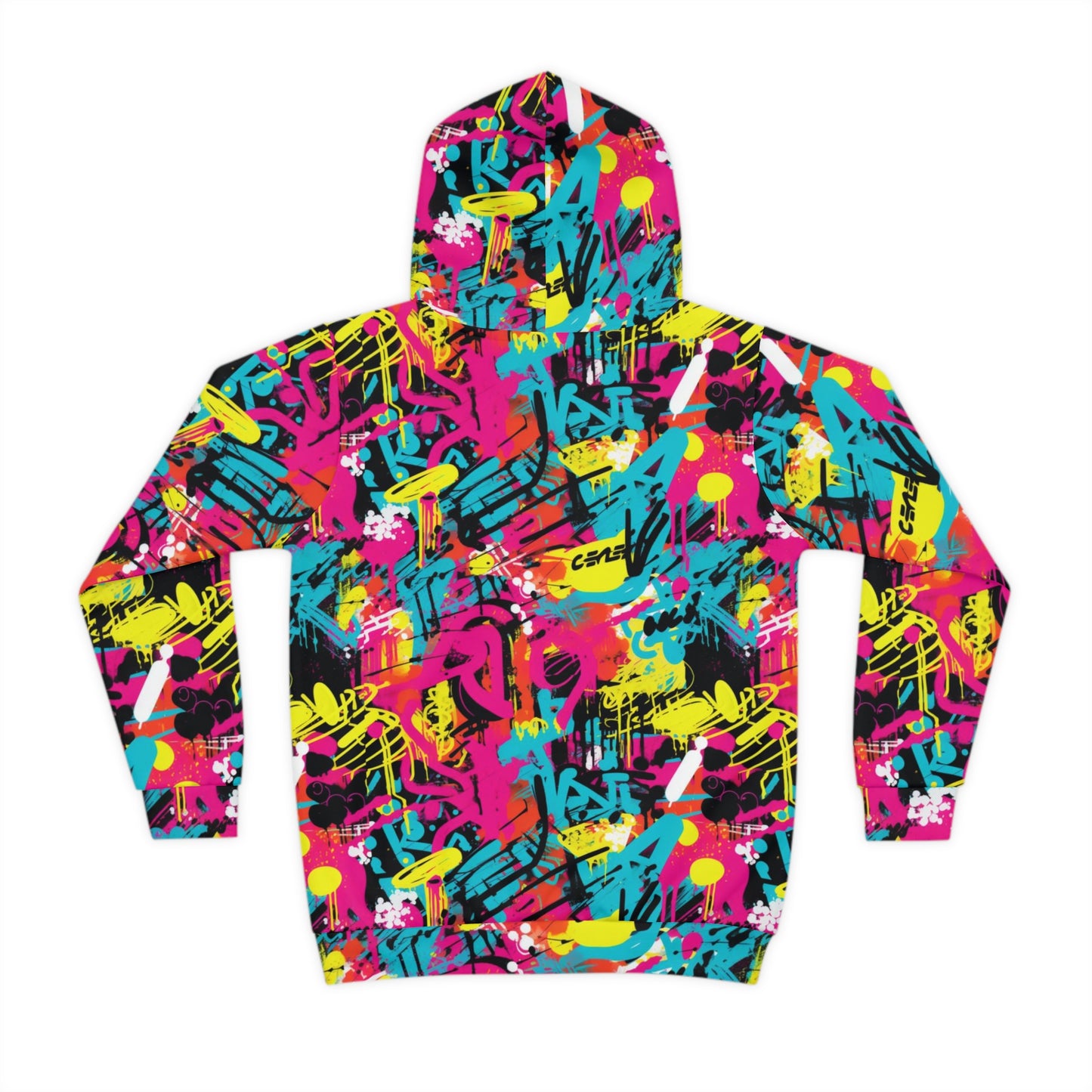 Spray Paint Graffiti Style Children's Hoodie, Expressive Urban Fashion For Kids