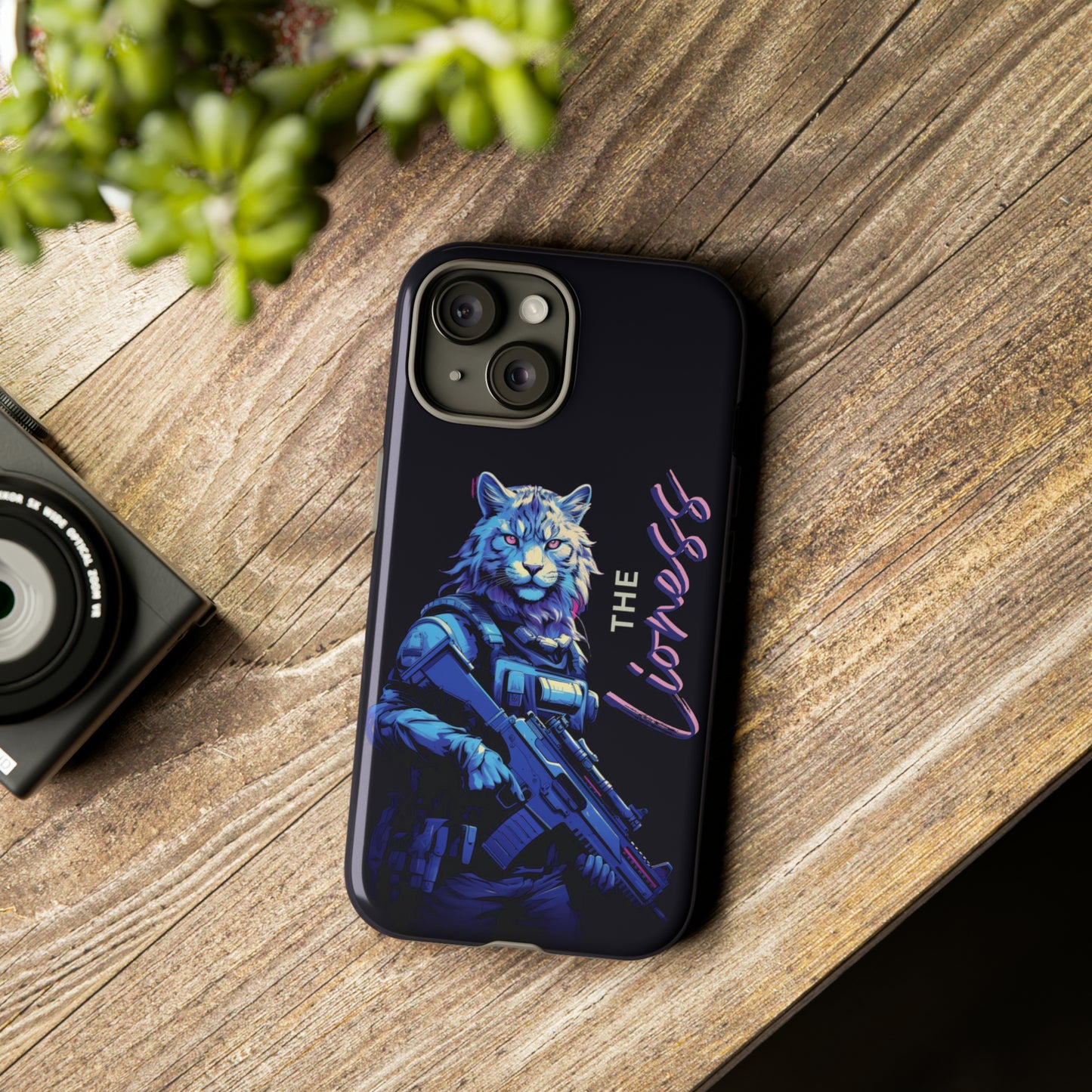 The Lioness Tough iPhone Case, Durable Dual-Layer Protection