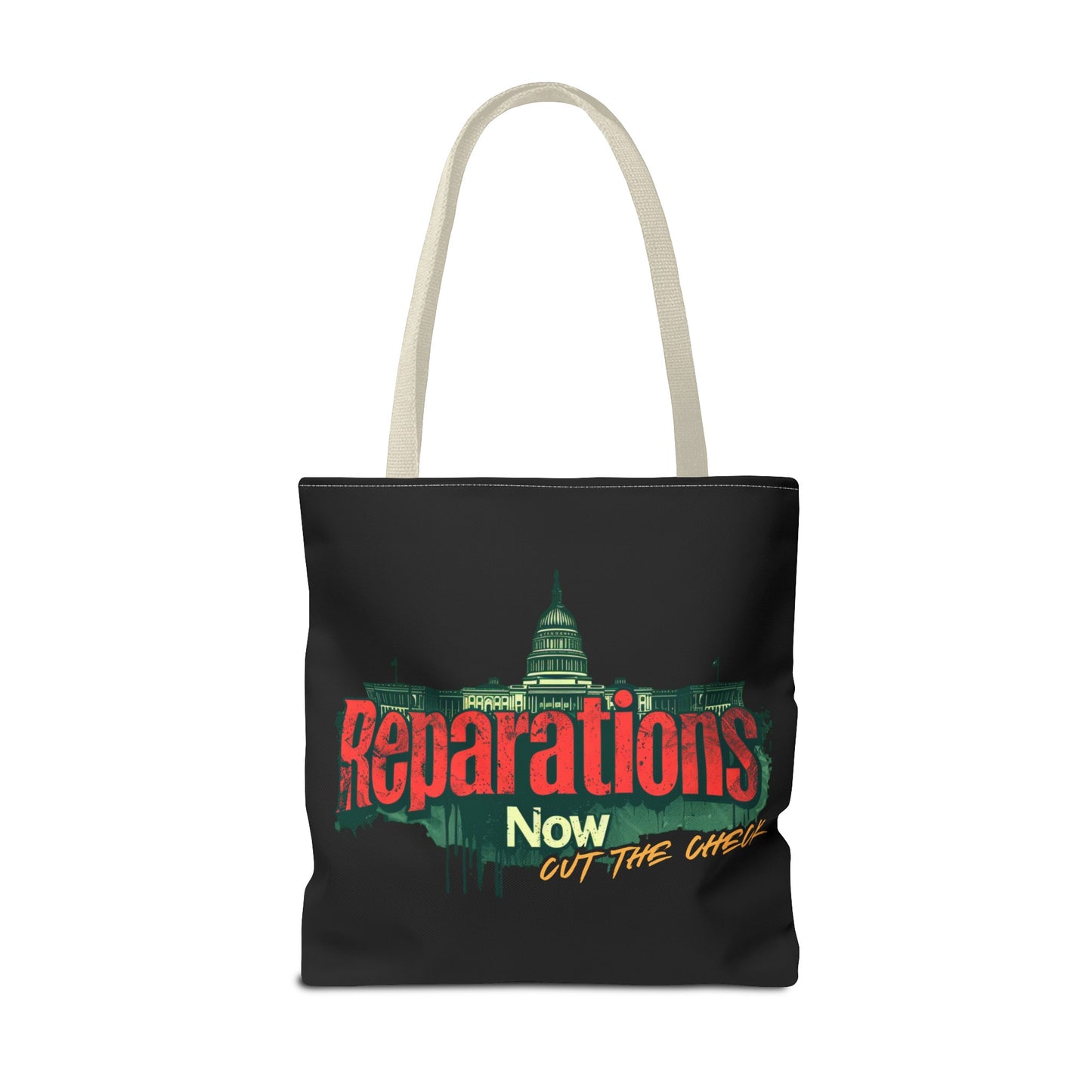 Reparations Now - Cut The Check Tote Bag - Social Justice Political Rally Bag