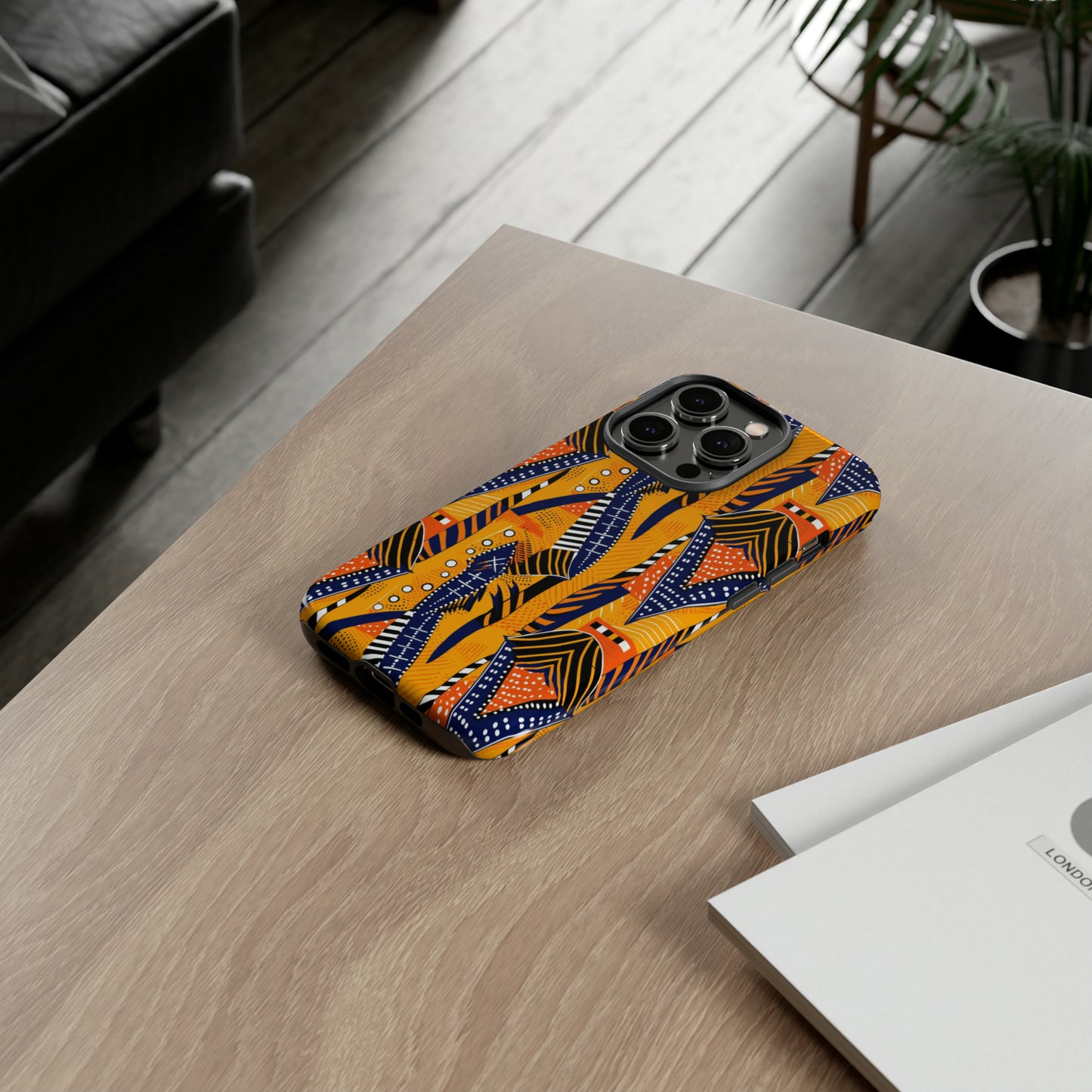 African Kente Print Tough Phone Case For iPhone, Samsung, Pixel