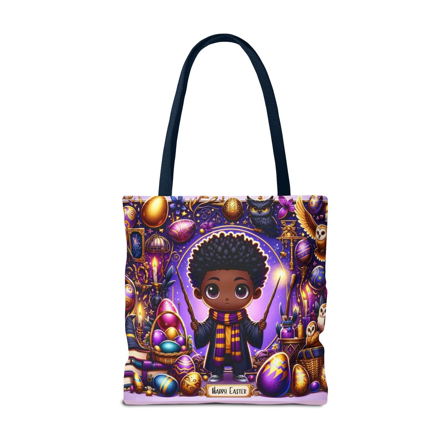 Easter Tote Bag for Wizardry Fans, AfroCentric Easter Bag, Easter Fantasy Wizardry Tote Bag,