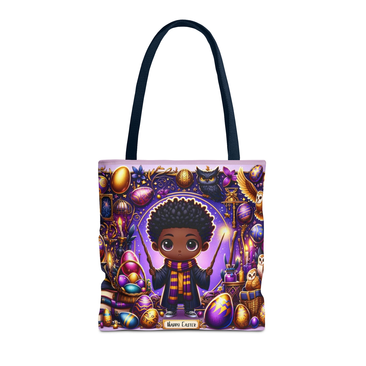 Easter Tote Bag for Wizardry Fans, AfroCentric Easter Bag, Easter Fantasy Wizardry Tote Bag,