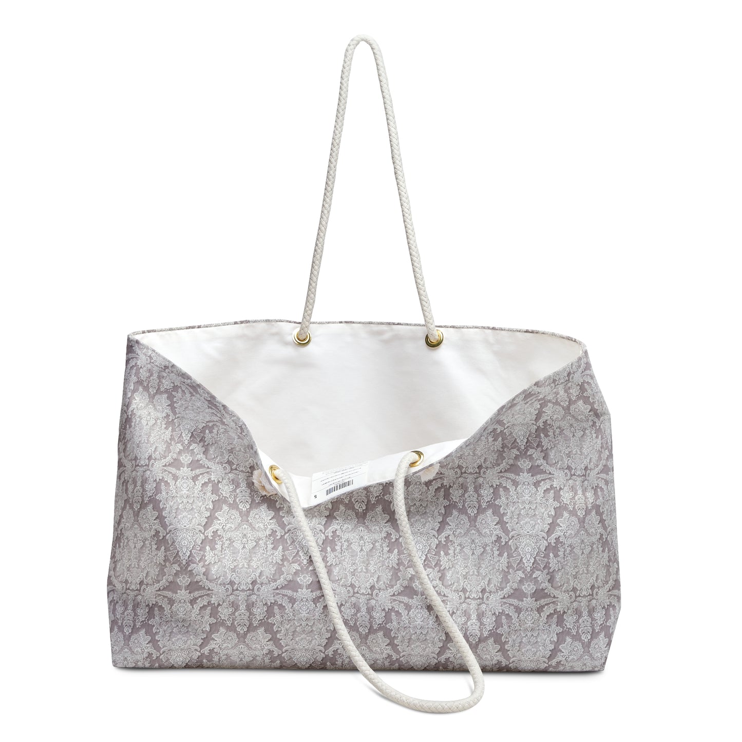 Lace Print Bridal Weekender Tote,  Luxury Lace Print Bridal Weekend