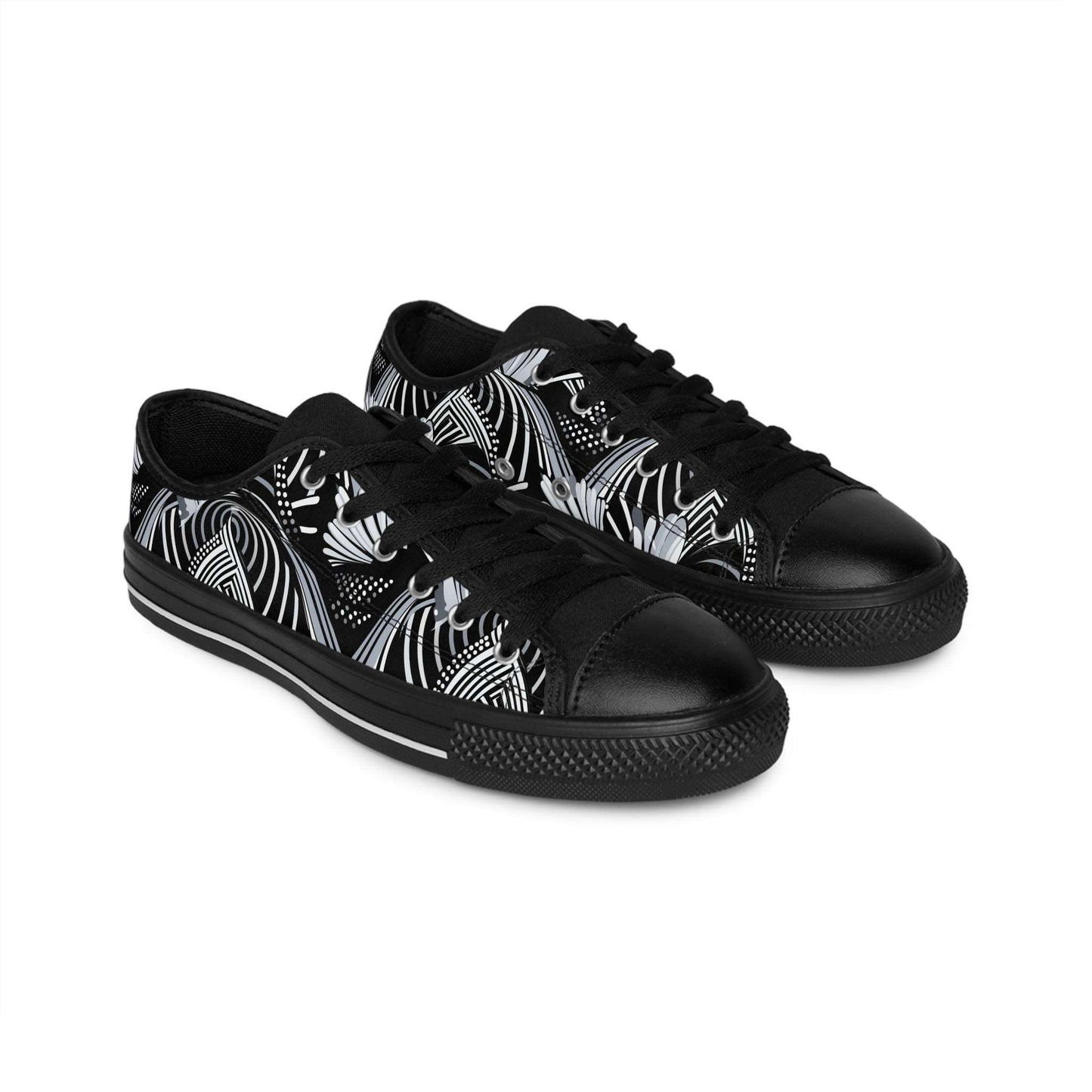 Art deco, nature-inspired Men's Low Top Shoes, Art Nouveau Style Mens Shoe