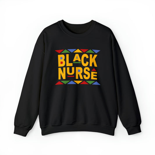 Black Nurse Unisex Crewneck Sweatshirt, Black Medical Professionals Sweater