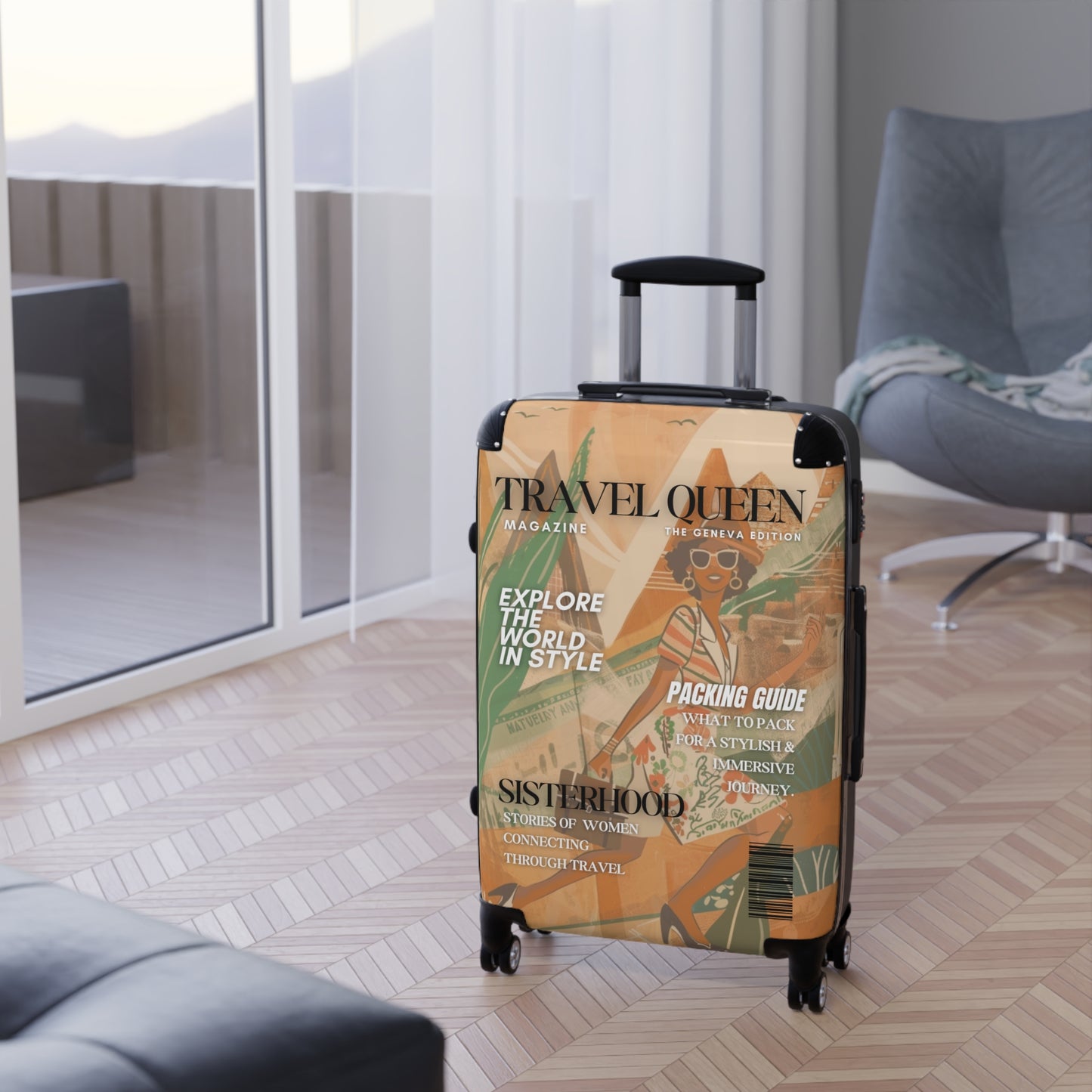 Customizable Travel Queen Rolling Luggage -Personalized Travel Bag