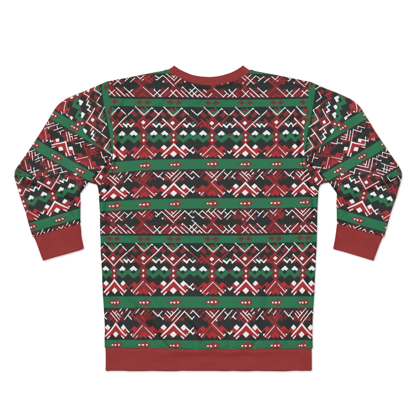 Christmas African MudCloth Unisex Sweatshirt, Holiday African Print Apparel