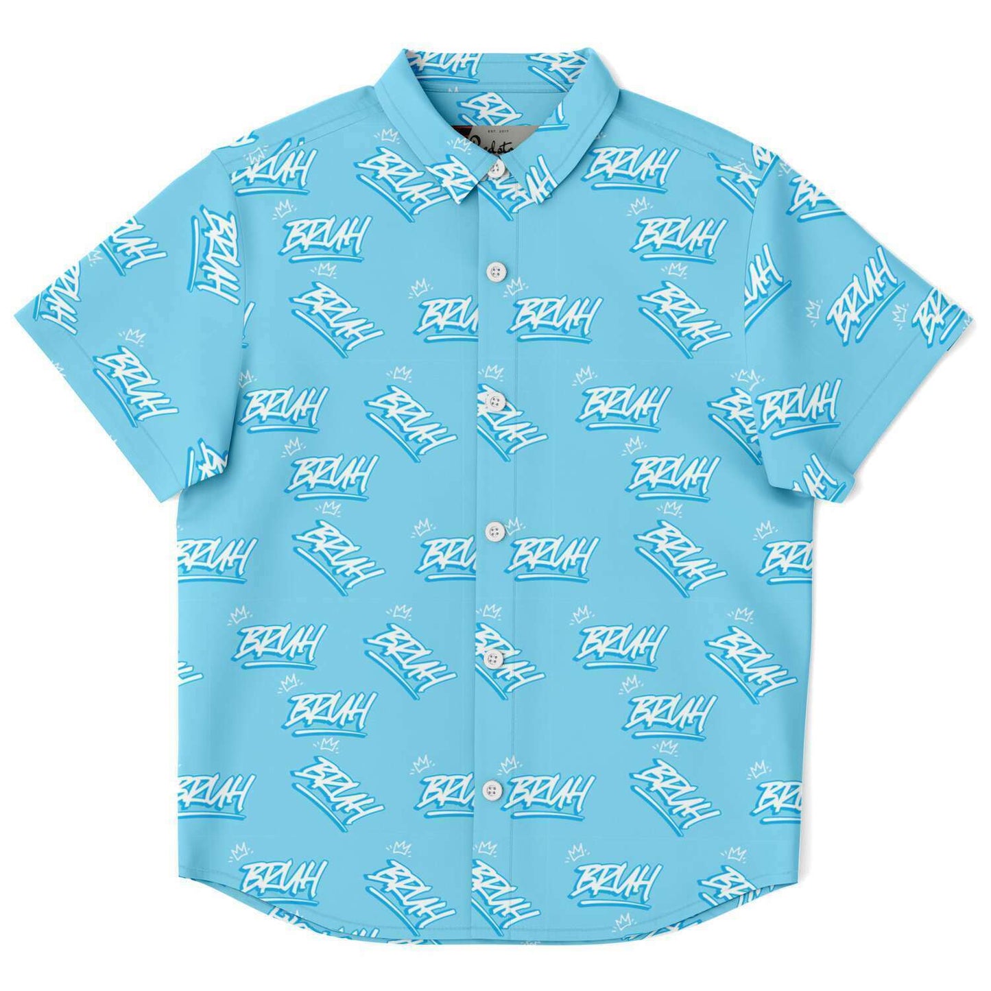 Urban Street Style Bruh/Bro All Over Print Youth Button-Up Shirt