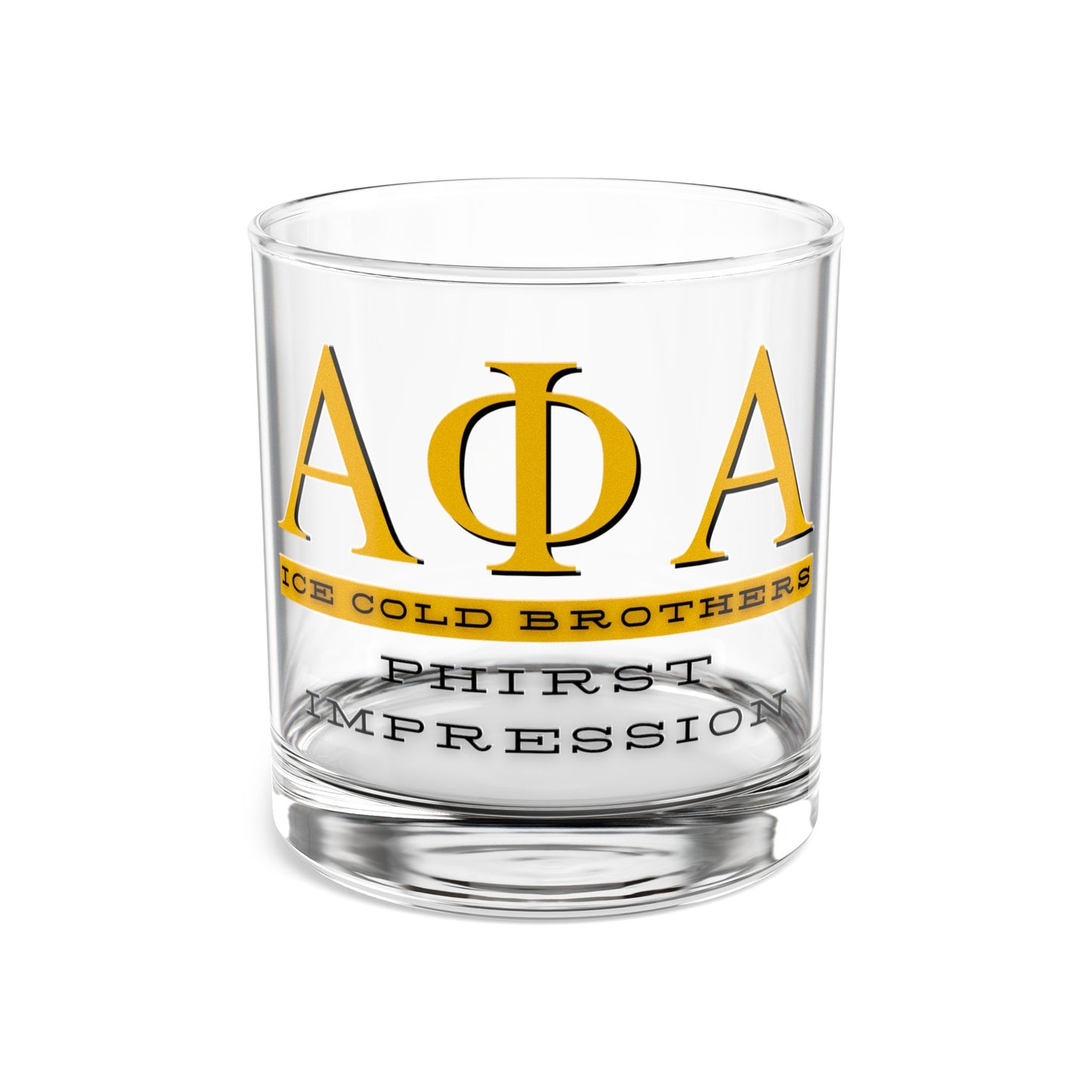 Custom Alpha Phi Alpha Whiskey Glasses - Personalized Fraternity Gift