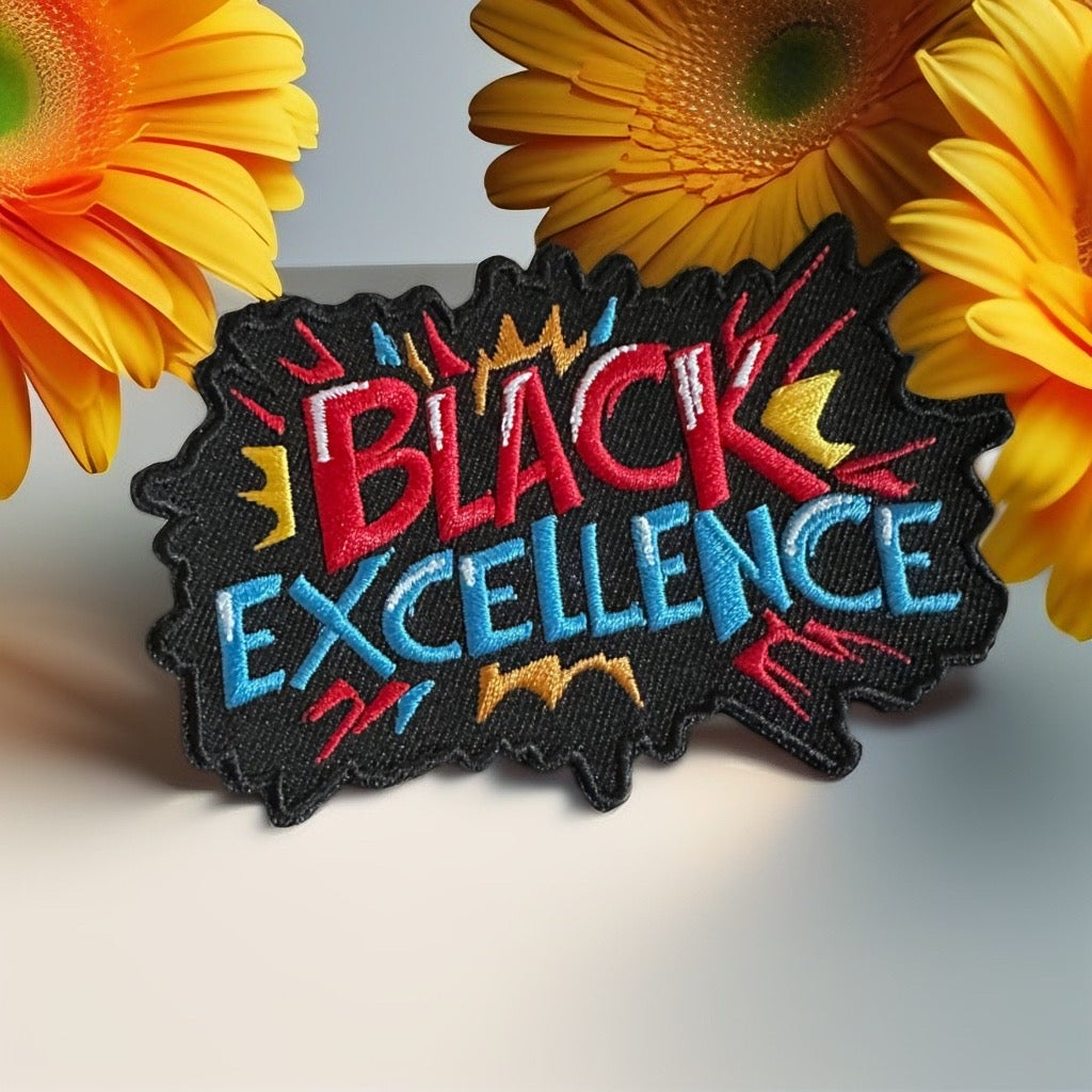 Black Superhero Word Theme Patch, Pro Black Excellence Patch,Black History Patch