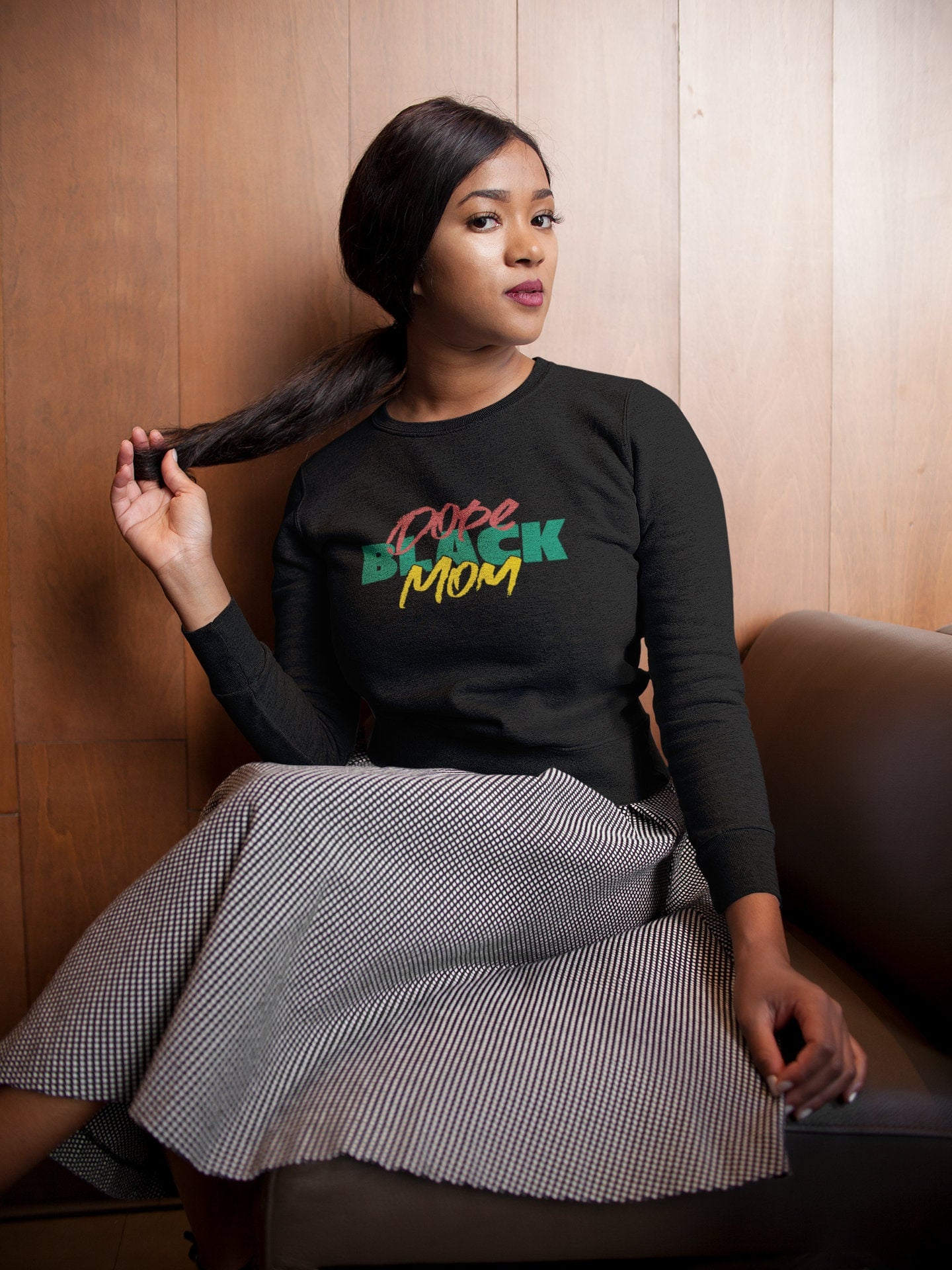 Dope Black Mom Celebration Crewneck Sweatshirt, Black Mothers Are Dope