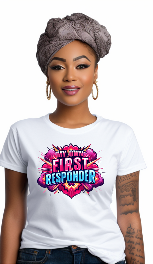 Empowered Women Pro-2A Tee, My Own First Responder Gun Girl Range Day Shirt