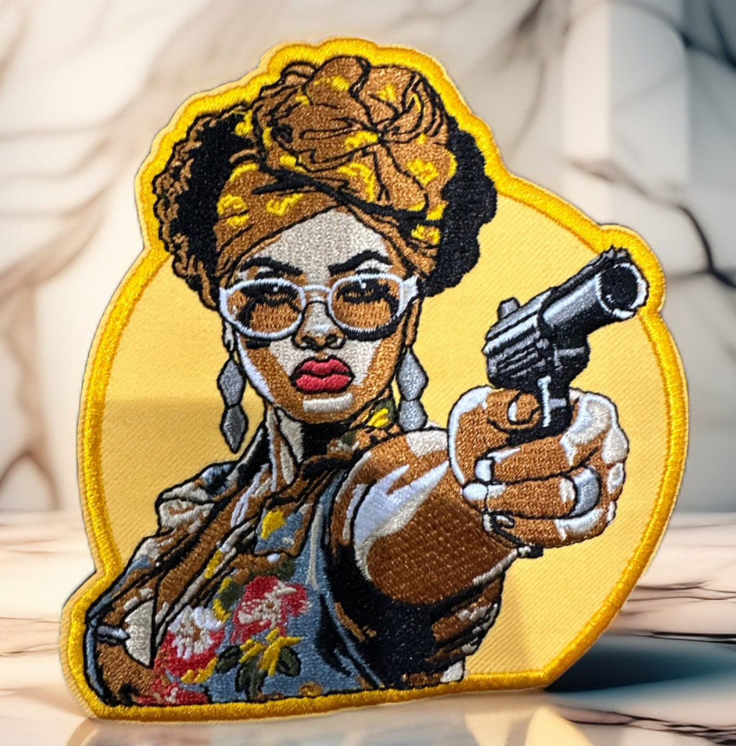 Black Empowered Woman Patch, Black Rosie The Riveter  Embroidered Iron On Patch