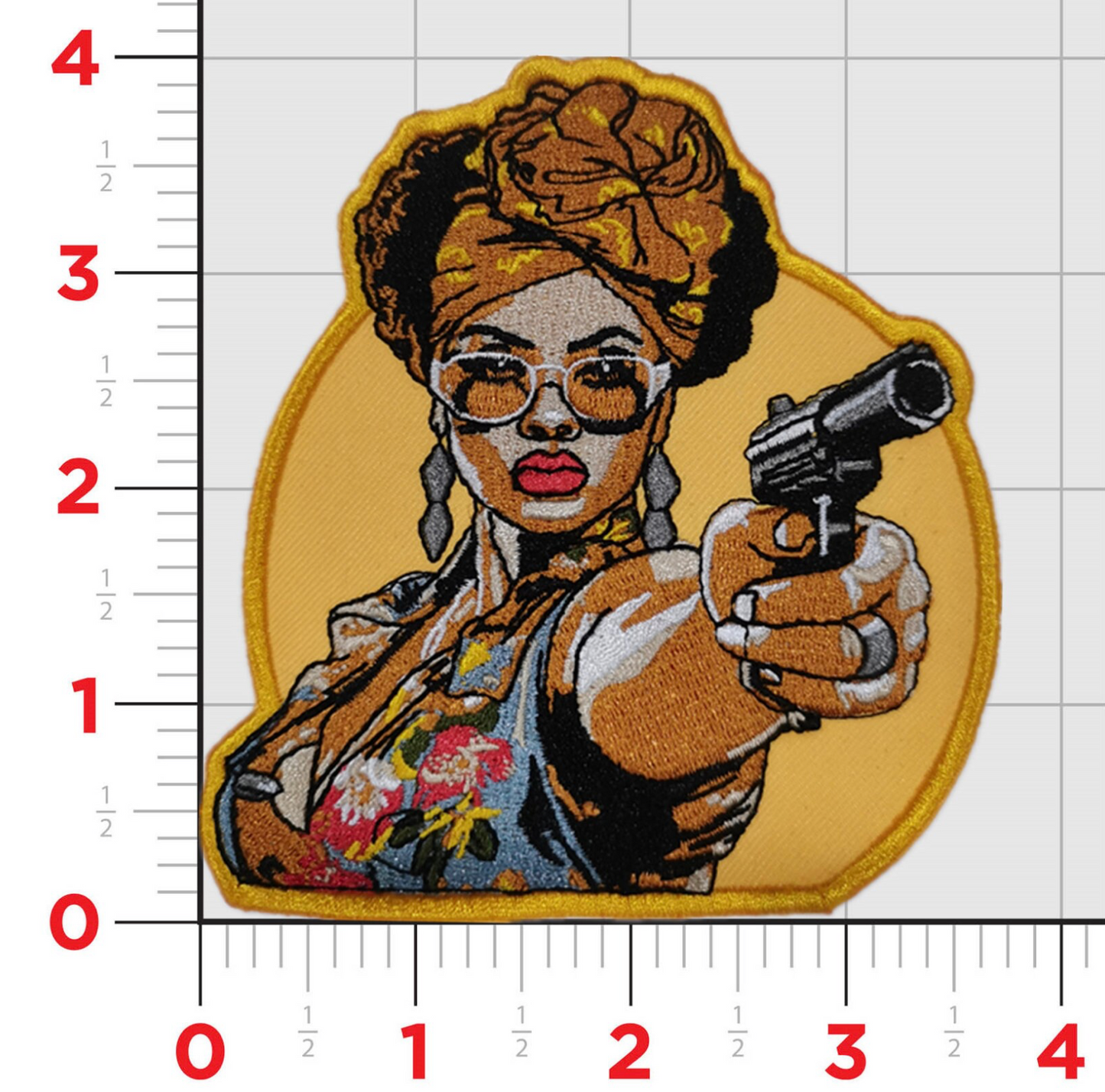 Black Empowered Woman Patch, Black Rosie The Riveter  Embroidered Iron On Patch