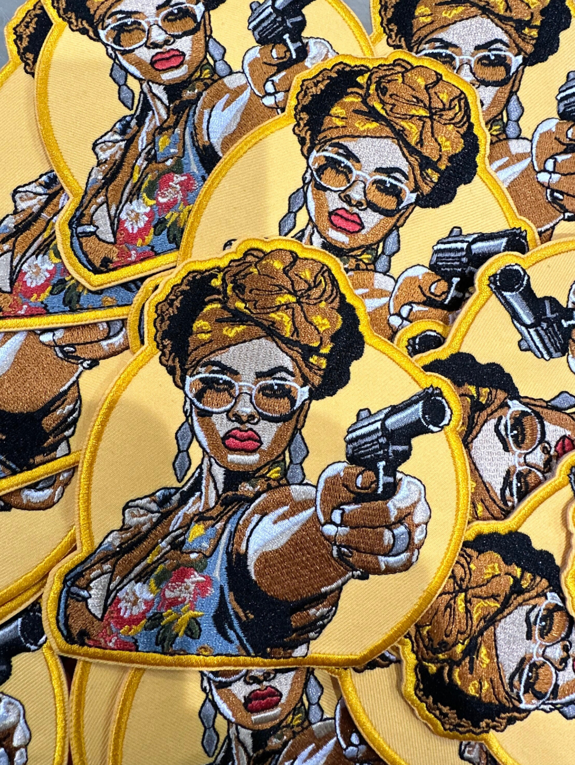 Black Empowered Woman Patch, Black Rosie The Riveter  Embroidered Iron On Patch