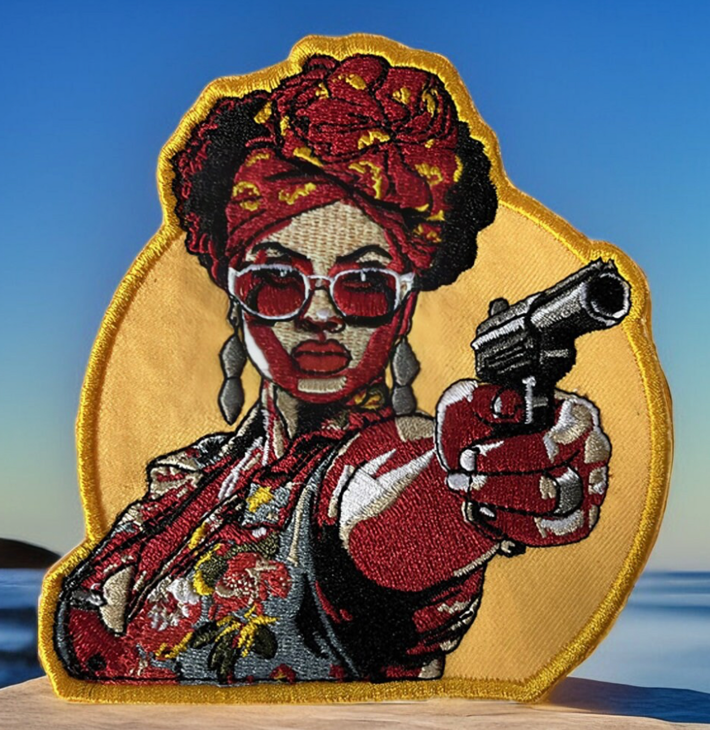 Black Empowered Woman Patch, Black Rosie The Riveter  Embroidered Iron On Patch