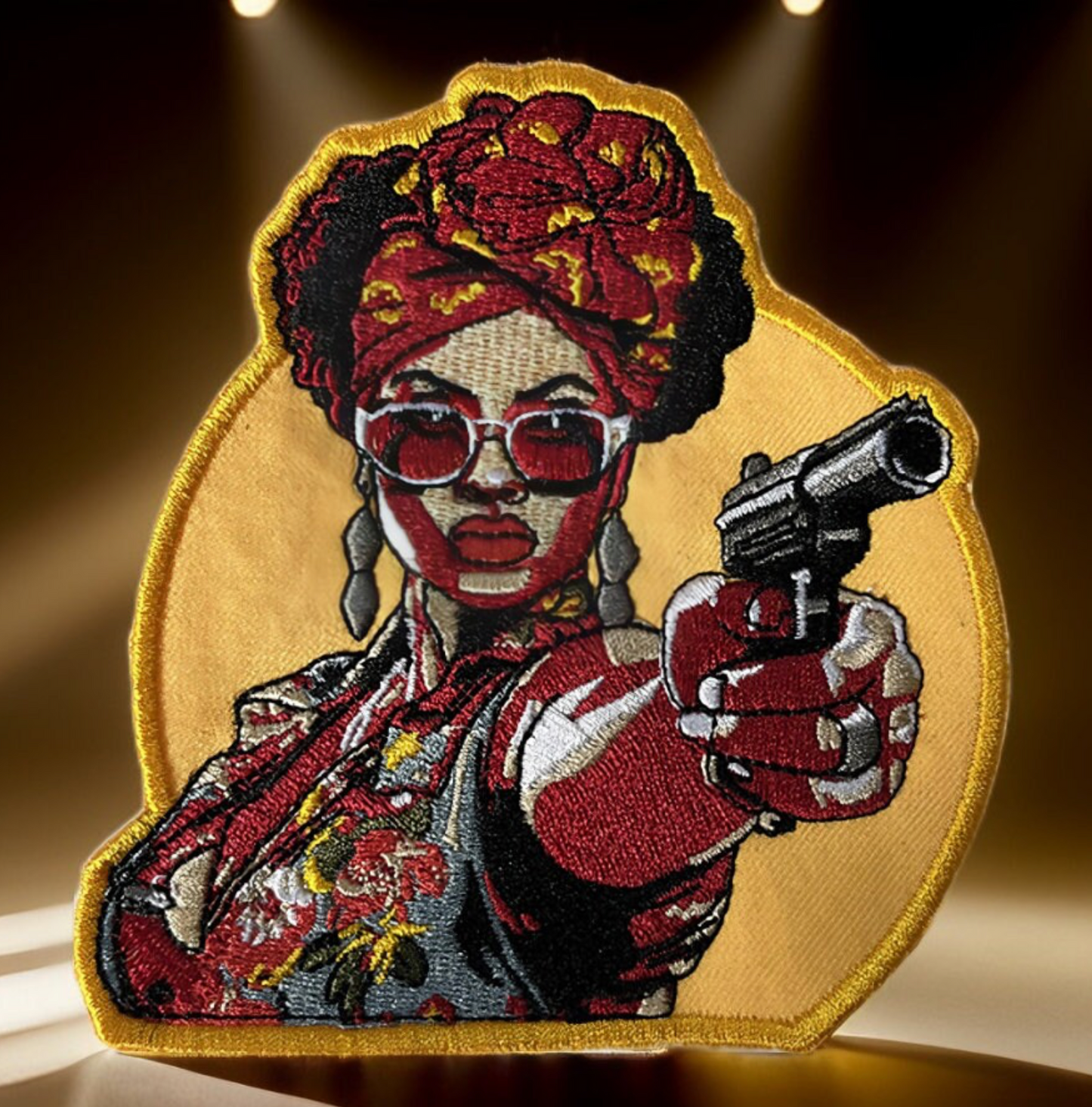 Black Empowered Woman Patch, Black Rosie The Riveter  Embroidered Iron On Patch