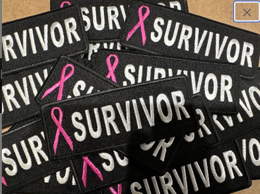 Cancer Survivor Iron On Patch, Pink October Breast Cancer Survivor Patch