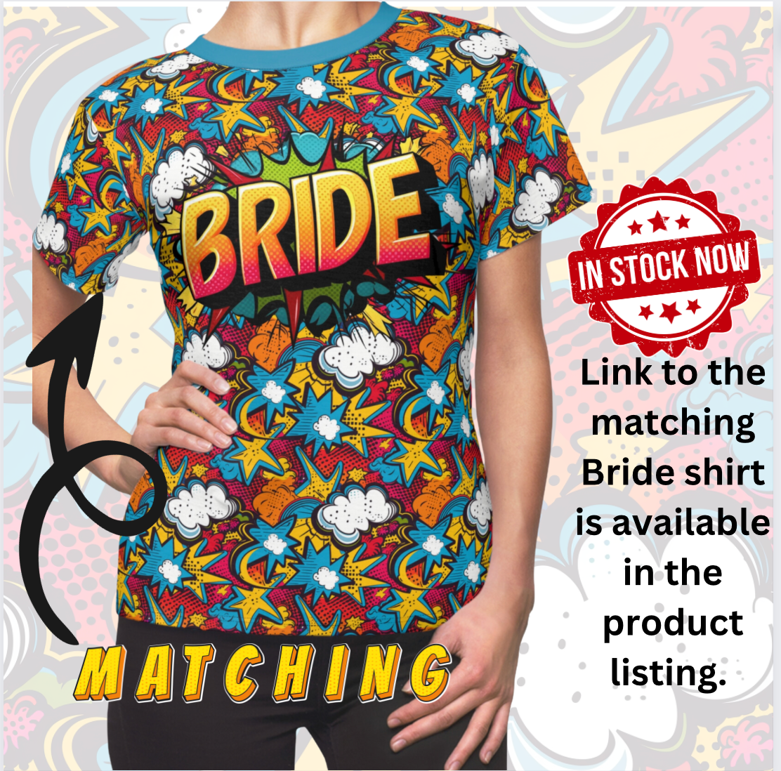 Comic Book Groom T-Shirt, Men's Superhero Wedding Tee - Matching Bride Shirt Available