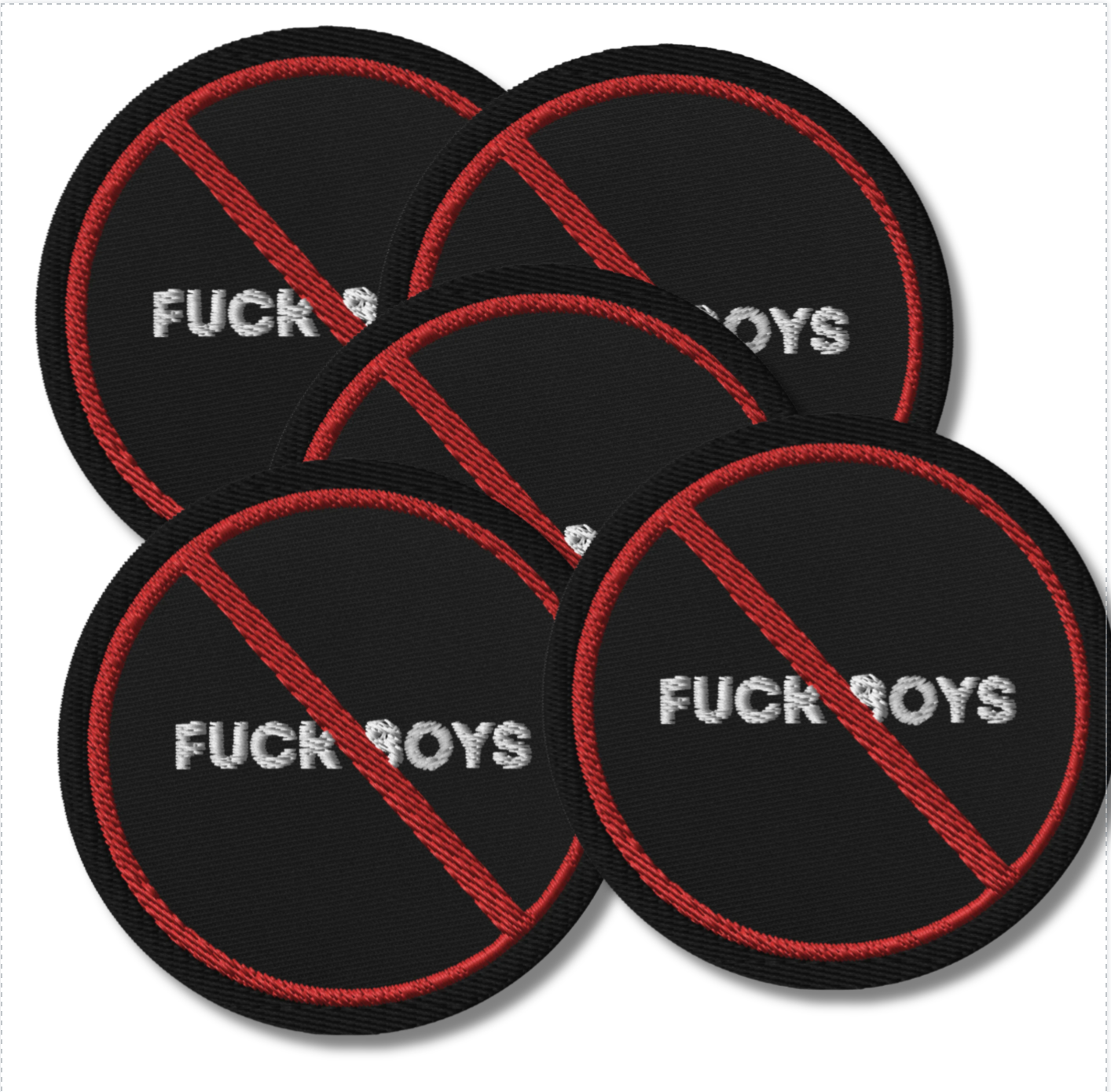 No Time for Toxicity Embroidered Patch, No Bad Fuck Boys Allowed Patch