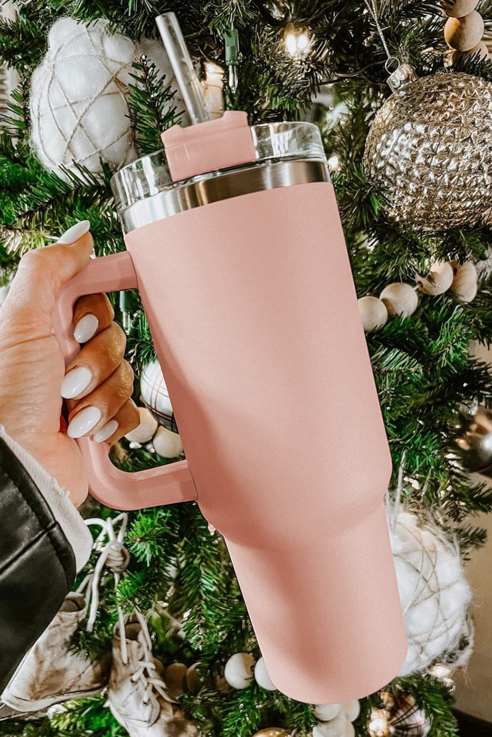 Pink  Stainless Steel Double Insulated 40oz Cup - Durable, Easy-to-Clean & Ergonomic Design