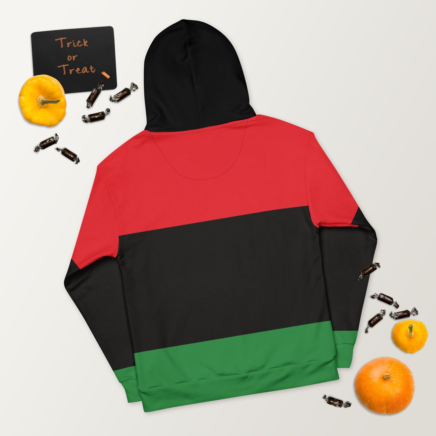 Red Black and Green Pan African Print Garvey Unisex Hoodie