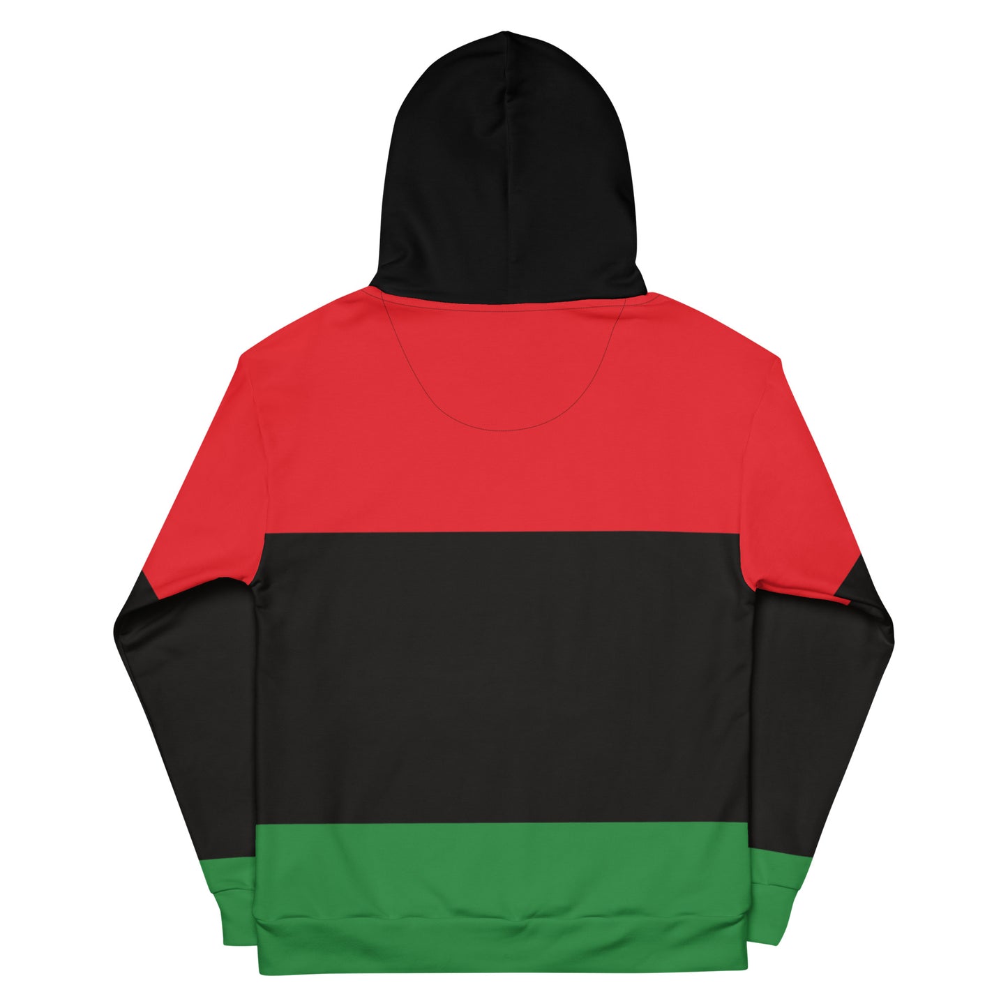 Red Black and Green Pan African Print Garvey Unisex Hoodie