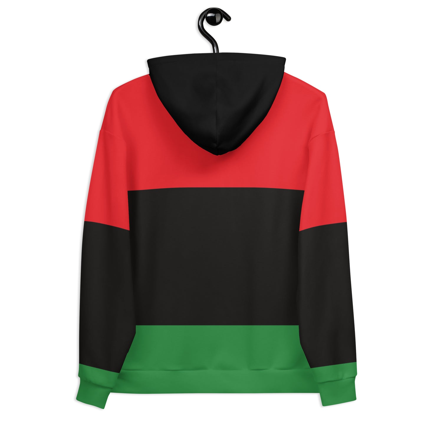 Red Black and Green Pan African Print Garvey Unisex Hoodie