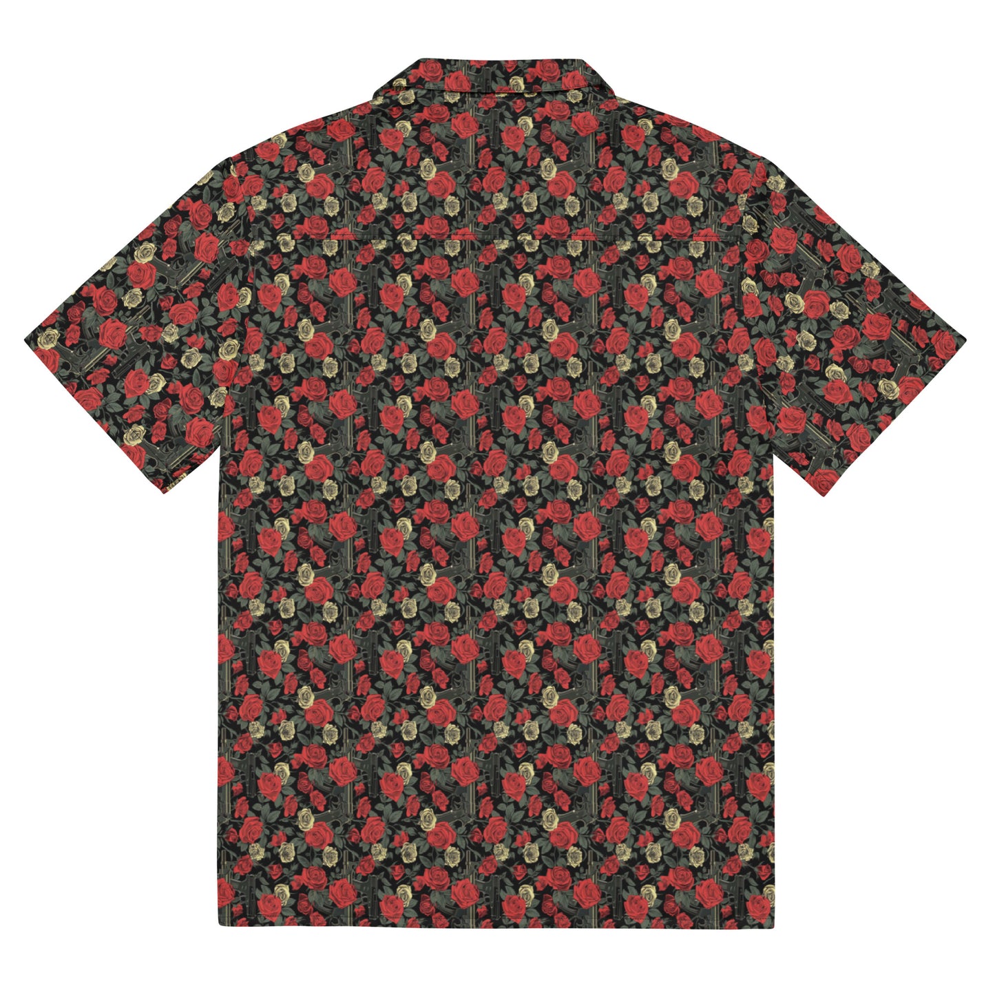 Guns and Roses Unisex Hawaiian Style Button Up