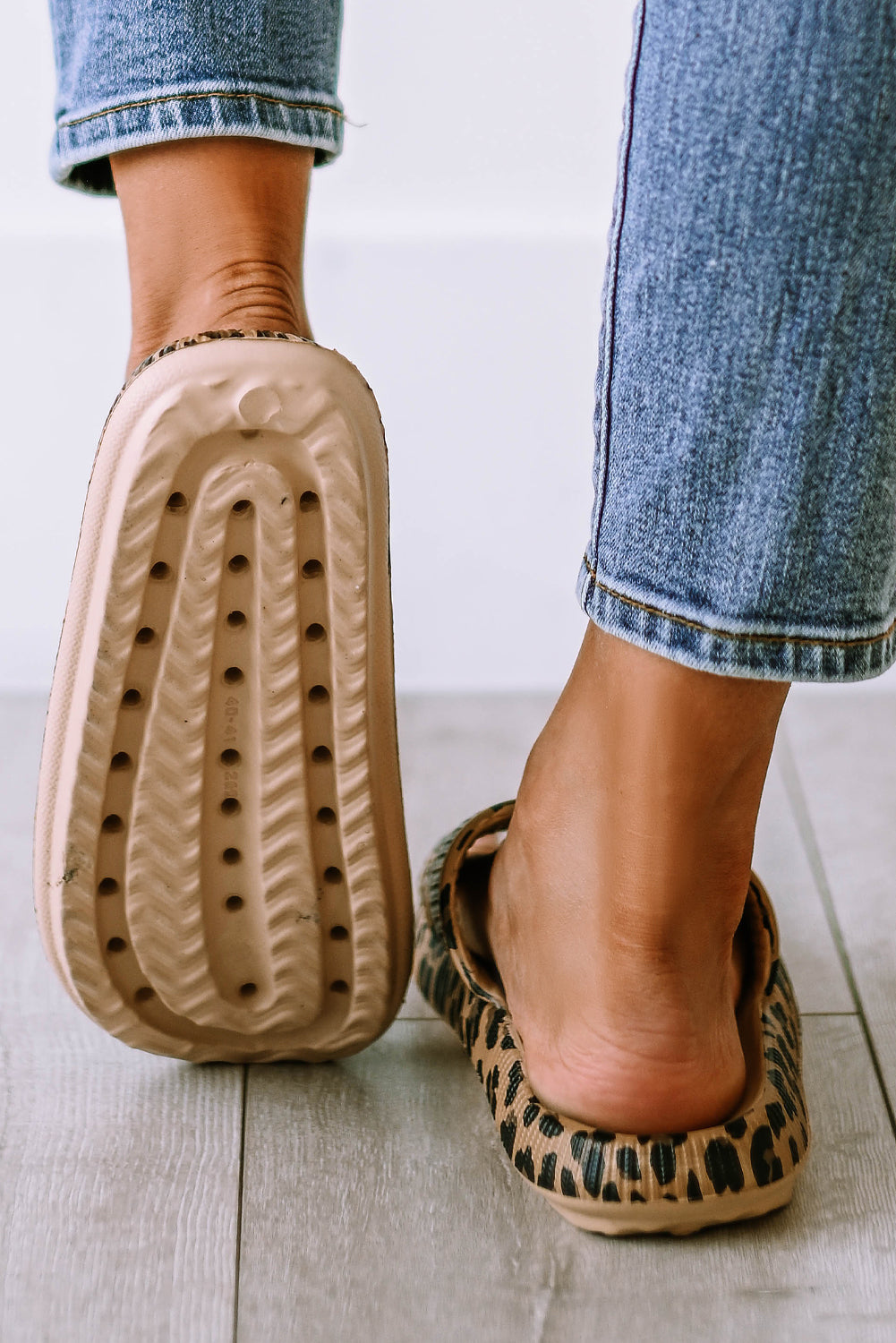 Leopard Luxe Ribbed Sole Comfort Slippers