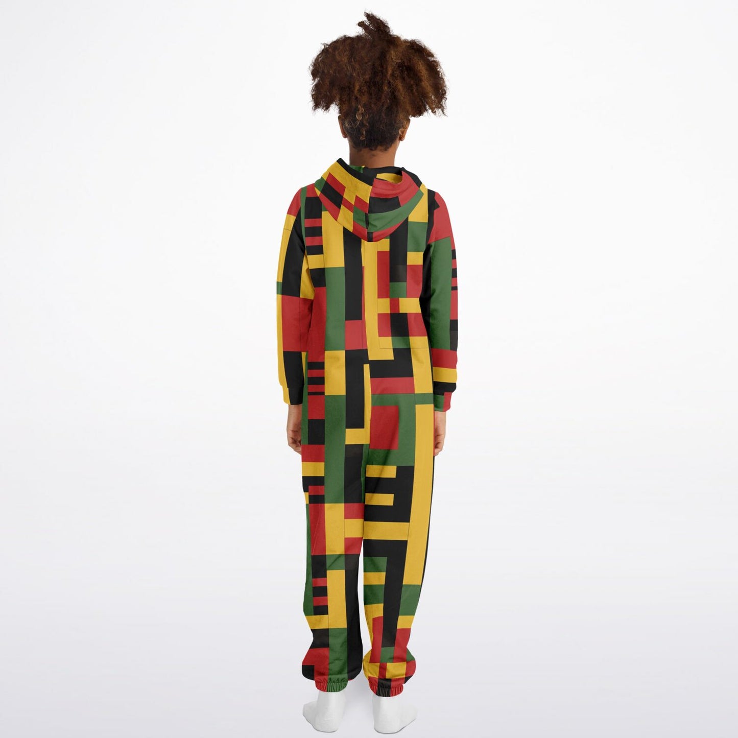 Youth & Teens Unisex African Print Kente Cloth Print Jumpsuit