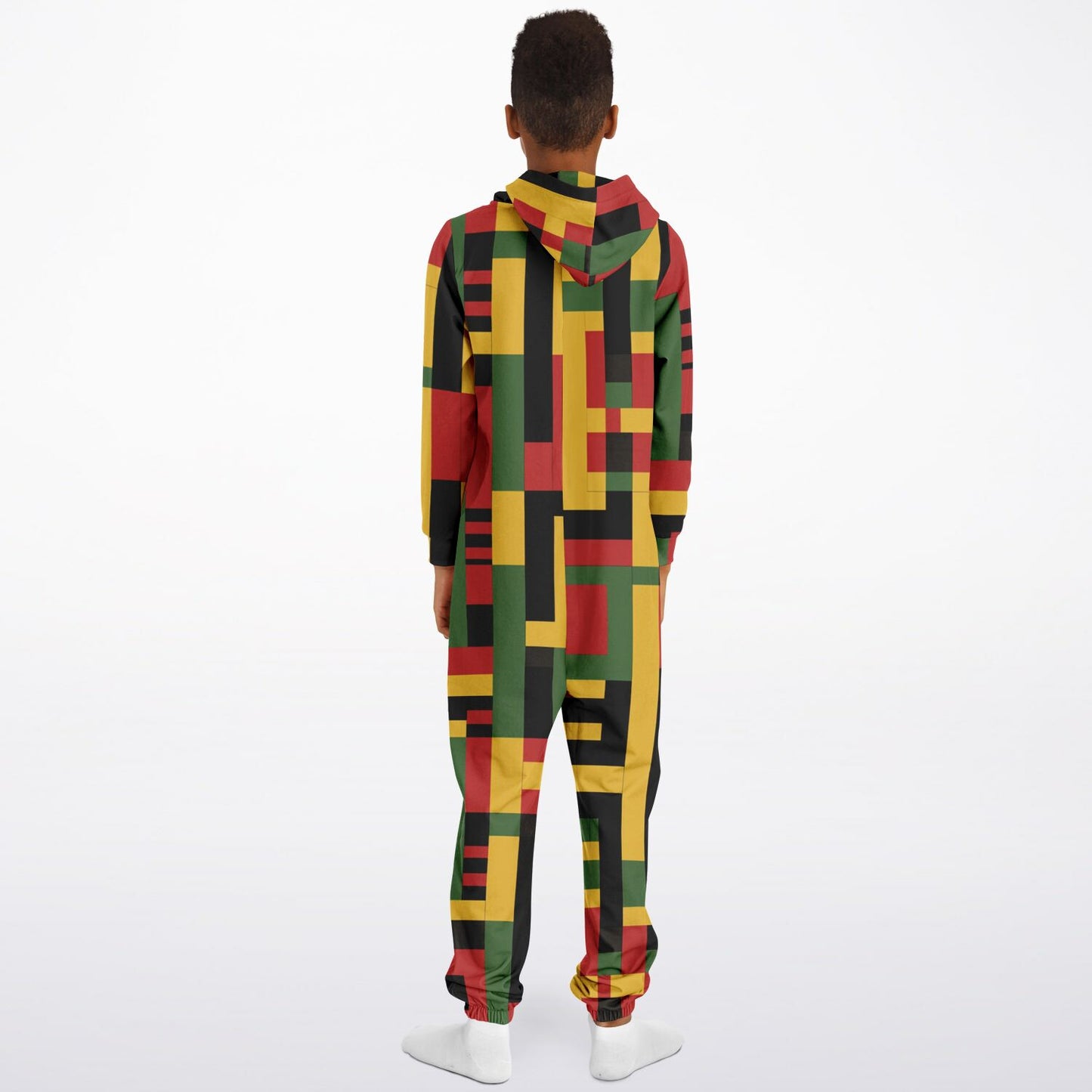 Youth & Teens Unisex African Print Kente Cloth Print Jumpsuit